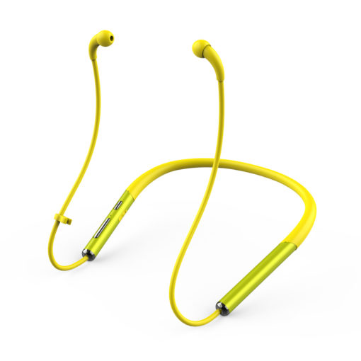BLE EMF free wireless headphones yellow